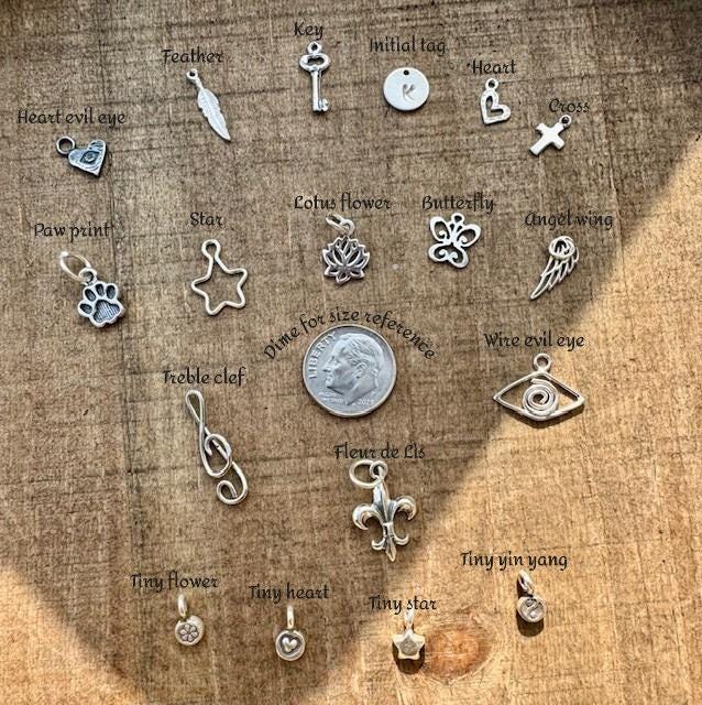 Charm Anklet Sterling Silver, Paperclip Chain Ankle Bracelet, Gemstone Ankle Jewelry, Women's Silver Anklet