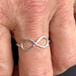 Infinity ring / 925 sterling silver handmade hammered infinity ring
