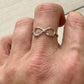 Infinity ring / 925 sterling silver handmade hammered infinity ring