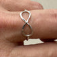 Infinity ring / 925 sterling silver handmade hammered infinity ring