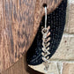 Sterling silver spiral dangle chain earrings