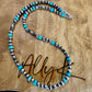 Navajo Pearl Kingman Turquoise Necklace, Authentic Native Made Sterling Necklace, Choker Necklace, Turquoise Jewelry, Southwestern Style