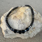 Black Onyx Bracelet with Hematite, Sterling Silver Beaded Bracelet, Gemstone Bracelet, Unisex Jewelry, Men's Bracelet, Gift Idea