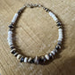 Navajo pearl, white turquoise gemstone bracelet / sterling silver beaded gemstone bracelet