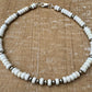 Navajo Pearl and White Turquoise Anklet, Navajo Pearl Ankle Bracelet, Beaded Ankle Jewelry, Southwestern Gift, Tribal Anklet