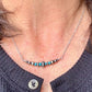 Navajo Pearl Turquoise Bar Necklace, Sterling Silver Chain, Bar Necklace, Authentic Navajo Pearls, Southwestern Jewelry, Western Jewelry
