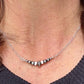 Navajo Pearl and White Turquoise Necklace, Sterling Cable Chain, Authentic Native Made Jewelry, Southwestern Style, Western necklace