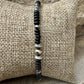 Navajo Pearl Bracelet with Black Onyx / sterling silver beaded gemstone bracelet