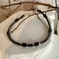 Hematite and Black Onyx Bracelet, Sterling Silver Beaded Bracelet, Gemstone Jewelry, Men's Bracelet, Gift for Him