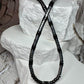 Hematite and Black Onyx gemstone necklace / sterling silver gemstone beaded necklace