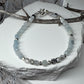 Aquamarine Lapis Moonstone with Rainbow Moonstone bracelet / sterling silver beaded gemstone bracelet