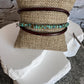 Turquoise leather wrap bracelet, genuine leather bracelet
