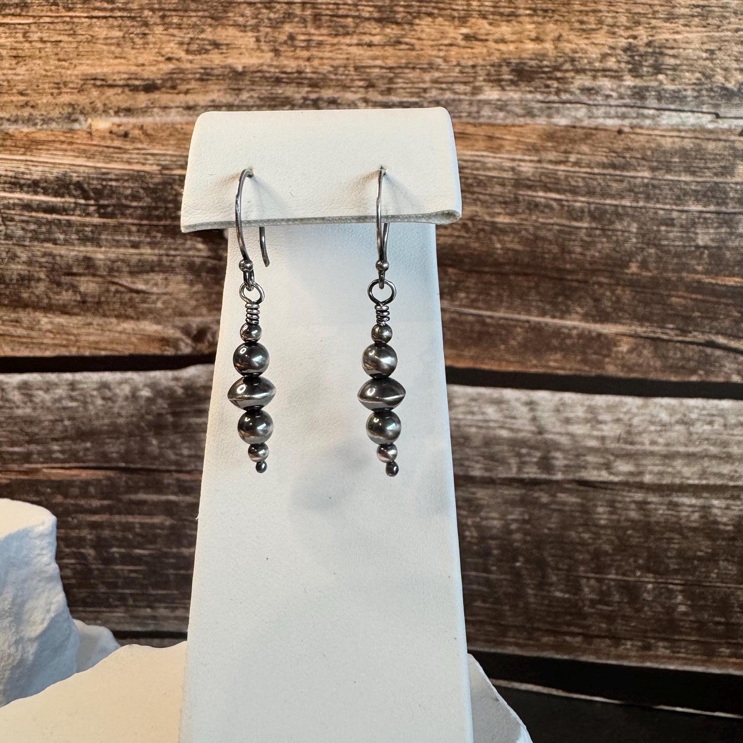 Navajo Pearl Dangle Earrings, Sterling Silver Drop Earrings, Navajo Pearl Earrings, Handmade Jewelry, Gift for Her