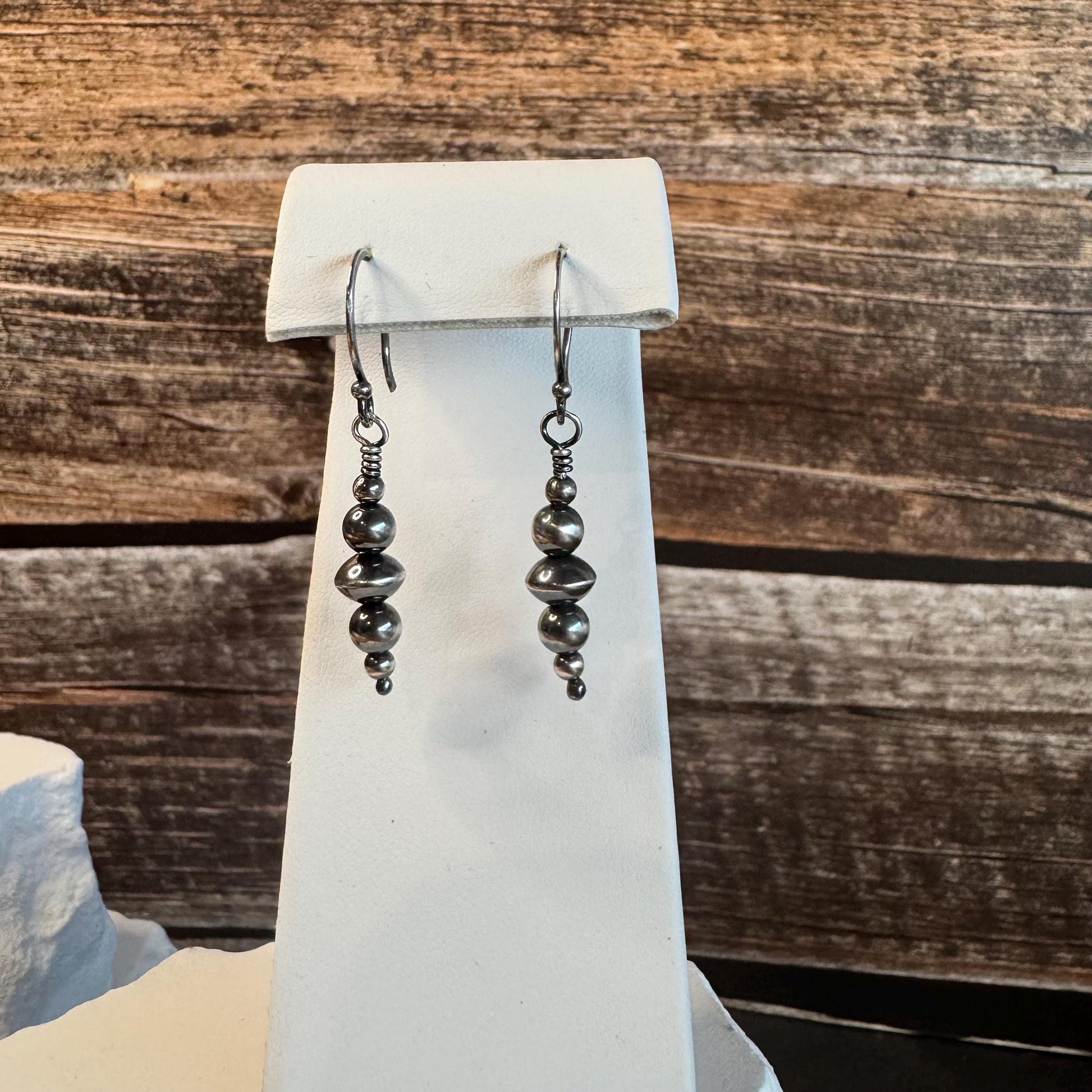 Navajo Pearl Dangle Earrings, Sterling Silver Drop Earrings, Navajo Pearl Earrings, Handmade Jewelry, Gift for Her