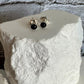 Black Onyx stud earrings / tiny sterling silver post earrings