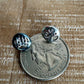 Bear paw sterling silver post earrings