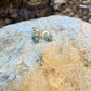 Variscite stud earrings / tiny sterling silver post earrings