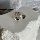 Flower sterling silver post earrings