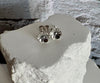 Flower sterling silver post earrings