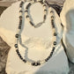 Navajo Pearl and White Turquoise Necklace, Sterling Silver Gemstone Beaded Necklace, Turquoise Choker, Authentic Navajo Pearl Necklace