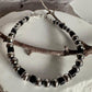 Navajo Pearl Bracelet with black onyx bracelet / sterling silver beaded gemstone bracelet