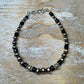 Navajo Pearl Bracelet with black onyx bracelet / sterling silver beaded gemstone bracelet