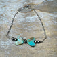 Navajo pearl and turquoise heart chain bracelet