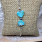 Turquoise heart and Navajo pearl ankle bracelet / ankle bracelet