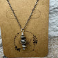 Navajo Pearls Pendant Necklace, Oxidized Sterling Silver Necklace, Cable Chain Pendant, Authentic Navajo Pearls, Navajo Pearl Necklace