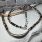 Navajo Pearl and Black Pink Rhodonite Necklace, Beaded Sterling Silver Necklace, Authentic Navajo Pearl Necklace Jewelry