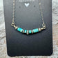 Navajo Pearl and Turquoise Bar Necklace, Sterling Silver Chain, Authentic Navajo Pearls and Turquoise, Turquoise Jewelry Gift