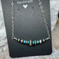 Navajo Pearl Turquoise Bar Necklace, Sterling Silver Chain, Bar Necklace, Authentic Navajo Pearls, Southwestern Jewelry, Western Jewelry