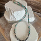Turquoise and Navajo Pearl Necklace, Western Necklace, Sterling Silver Authentic Native Jewelry, Southwestern Necklace, Turquoise Jewelry