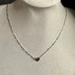Sterling silver heart charm necklace / tiny connector pendant necklace / monogram personalized necklace