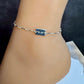 Sterling Silver Ankle Bracelet, Personalized Ankle Bracelet, Connector Anklet, Custom Jewelry, Gift for Her