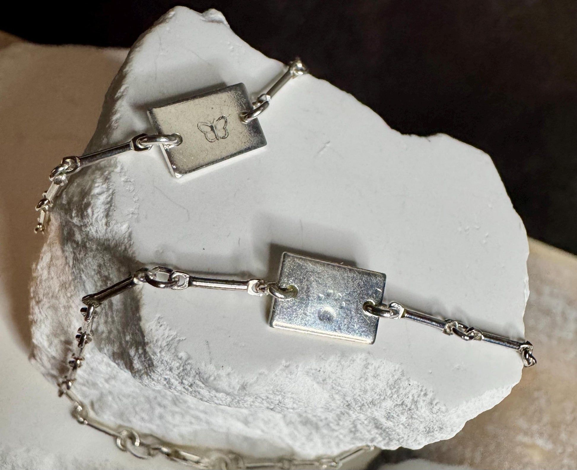 Sterling Silver Ankle Bracelet, Personalized Ankle Bracelet, Connector Anklet, Custom Jewelry, Gift for Her