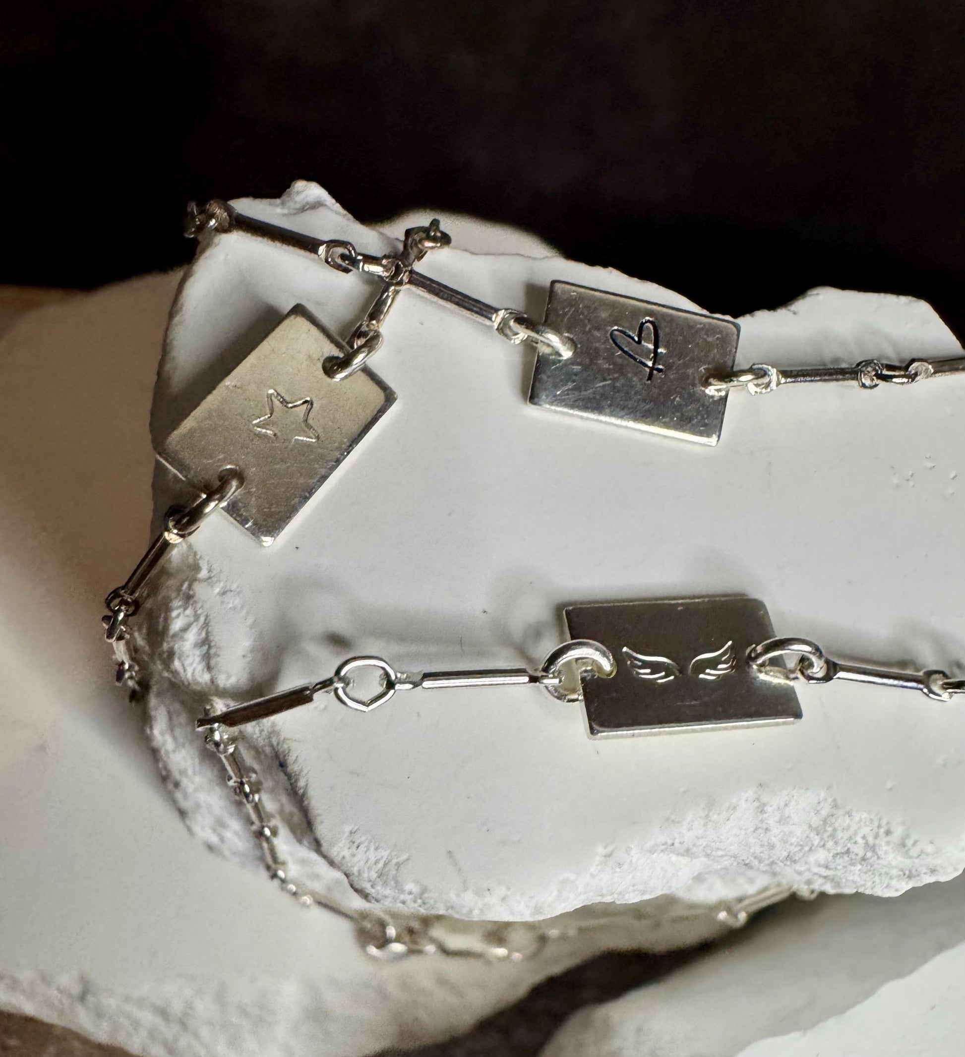 Sterling Silver Ankle Bracelet, Personalized Ankle Bracelet, Connector Anklet, Custom Jewelry, Gift for Her