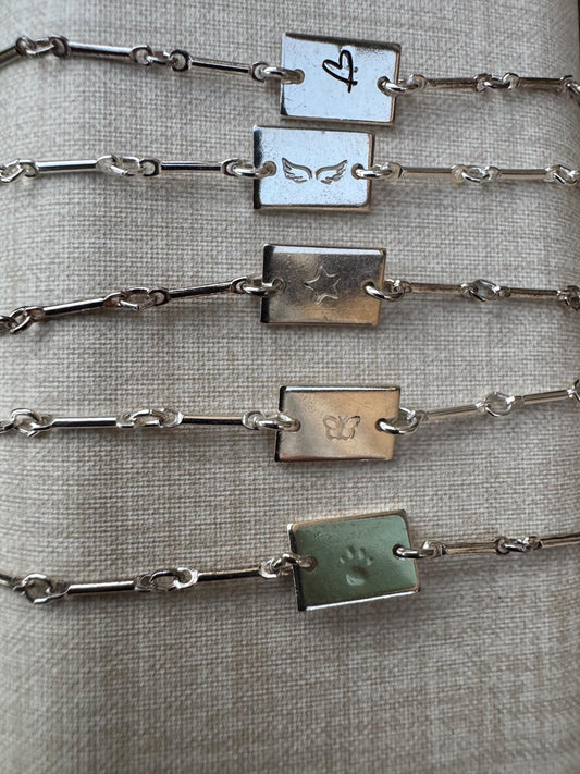 Sterling Silver Ankle Bracelet, Personalized Ankle Bracelet, Connector Anklet, Custom Jewelry, Gift for Her