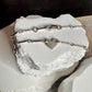 Sterling silver bracelet with tiny heart charm / connector bracelet / personalized bracelet