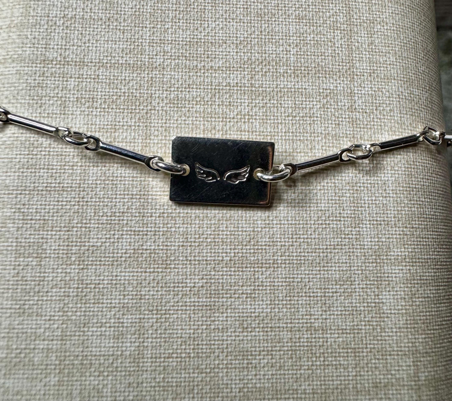 Sterling Silver Bracelet with charm, Personalized Connector Bracelet, Charm Bracelet, Custom Jewelry, Personalized Custom Bracelet, Gift