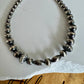 Navajo pearl bracelet / sterling silver beaded bracelet