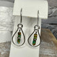 Turquoise and Navajo Pearl Earrings, Teardrop Dangle Style, Sterling Silver, Turquoise Earrings, Gift for Her