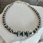 Navajo pearl bracelet / sterling silver beaded bracelet