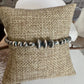 Navajo pearl bracelet / sterling silver beaded bracelet
