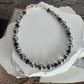 Navajo Pearl Bracelet with black onyx / sterling silver gemstone beaded bracelet