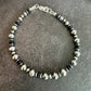 Navajo Pearl Bracelet with black onyx / sterling silver gemstone beaded bracelet