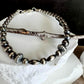 Navajo pearl bracelet / sterling silver beaded bracelet