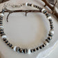 Navajo Pearl with White Turquoise bracelet / gemstone beaded sterling silver bracelet