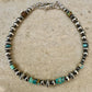 Navajo Pearl Bracelet with Kingman Blue Green Turquoise