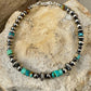 Navajo Pearl Bracelet with Kingman Blue Green Turquoise